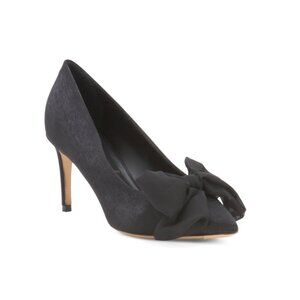 SOMETHING BLEU Black Made In Italy Elianna Crepe Pumps